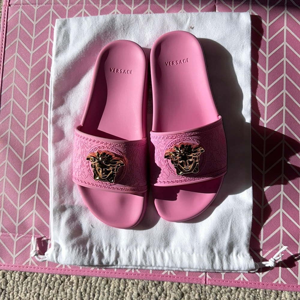 Versace rubber pool slides
